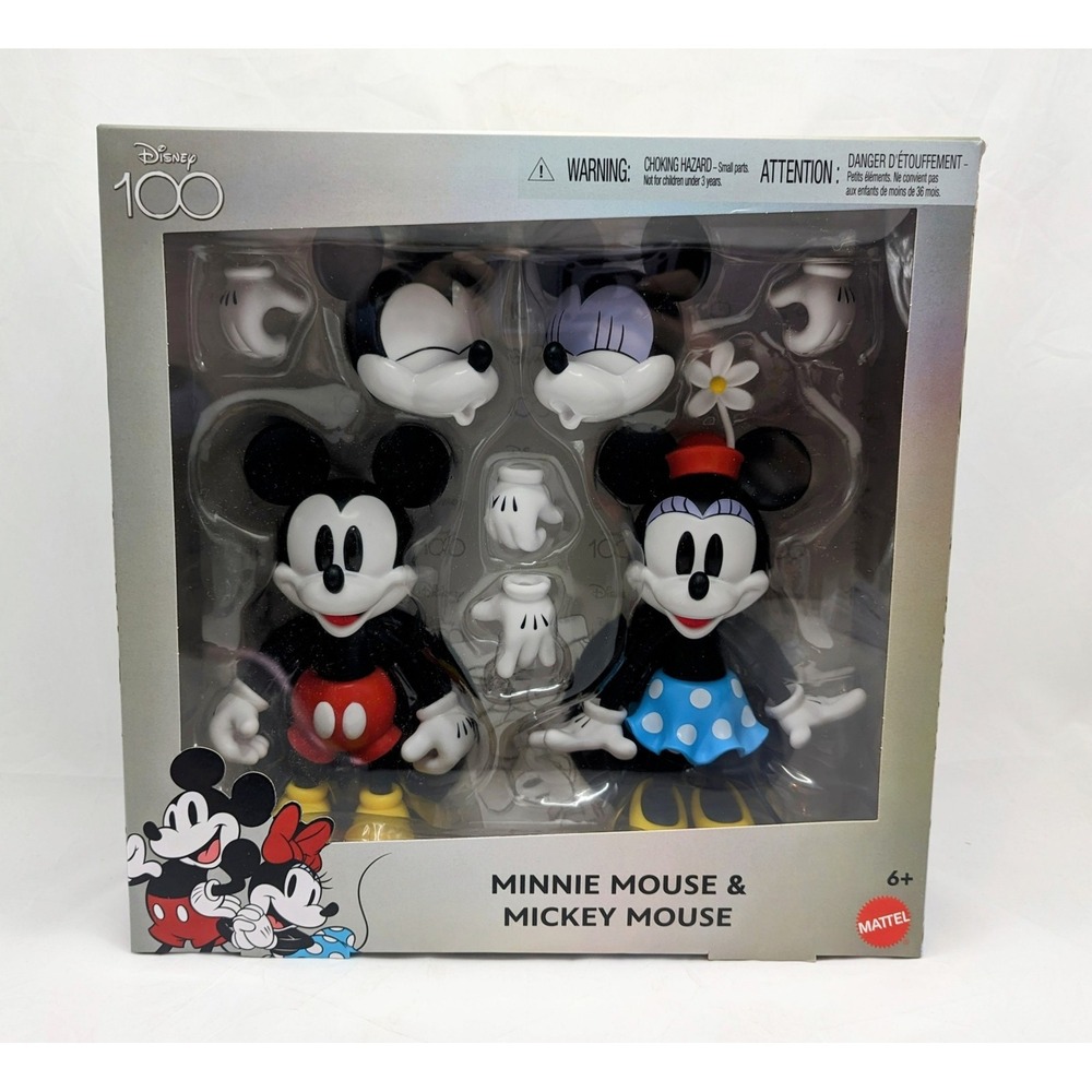 2022 Disney 100 Collectible Minnie Mouse & Mickey Mouse Figure Set